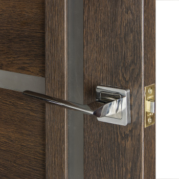 Дверное полотно остекленное BROZEX-WOOD Comfort-6, 2000х800х36 мм, кедр венге 3D