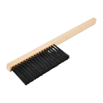 Щетка-сметка деревянная ручка, иск.щетина, дл.39см, выс.щетины 6см СТ/390 "YOZHIK" *1/42