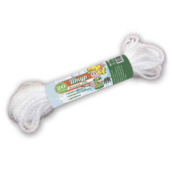 Шнур полипропиленовый d 4мм дл.25м Белый "Умничка" ("Мультипласт") *1/60