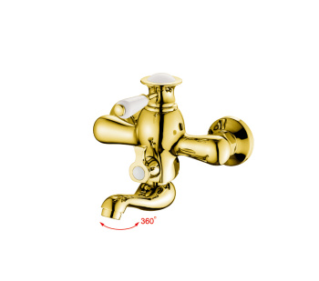 Смеситель д/ванны "Potato" кор.нос P3017-4 (под золото) *1/10