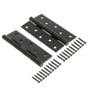 Петля универсальная 125*75*2,5мм ЧЕРНЫЙ FHP-STD (комплект 2шт.) Нора-М *1/10/50