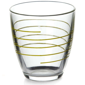 Стакан стекло "Спираль" 285мл зеленый 52645SLBD10 (г.Бор) *12