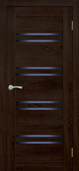 Дверное полотно остекленное BROZEX-WOOD Comfort-11, 2000х600х36 мм, кедр венге 3D