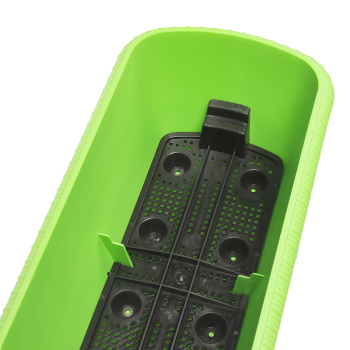 Ящик д/цветов пластм. "Lе Jardin" 40х19х15см с др.реш. прик.вент. Зеленый 108-29 (Tek.A.Tek) *1/10