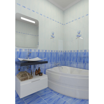 Плитка 35х25 см настенная 1.58 м² Axima Агата, голубой