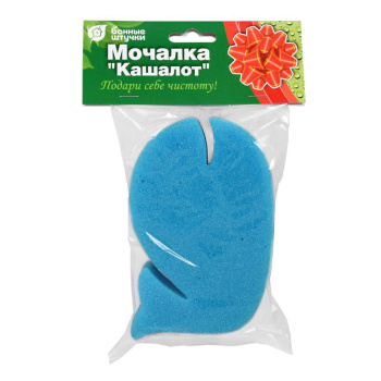 яяяМочалка из поролона, 145х95х40 мм, «Кашалот» "Банные штучки" /30