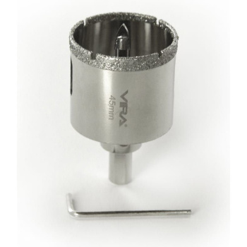 Коронка алмазная по керамике VIRA 45 мм, трехгранный хвостовик