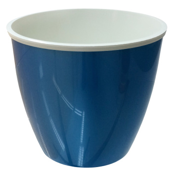 Кашпо пластм. "Les Couleurs" 6,5л, д.22.5см Синий/кремов. 120-9 (Tek.A.Tek)*1/16