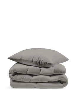 Комплект евро поплин Niteva 19250 кварц пододеяльник + наволочка 70*70см - 2шт *1/8