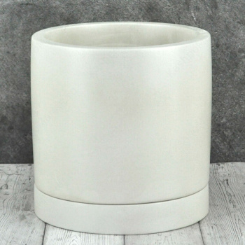 Кашпо гипсовое "Лаунж" 1,38л d верха 145мм h125мм с поддоном Слоновая кость ("VipSet") *3 Кашпо гипсовое "Лаунж" 1,38л d верха 145мм h125мм с поддоном Слоновая кость ("VipSet") *3