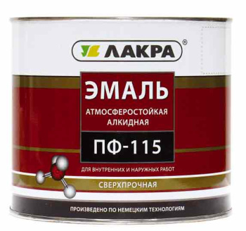 Эмаль ПФ-115 зеленая 20 кг Лакра *1/33