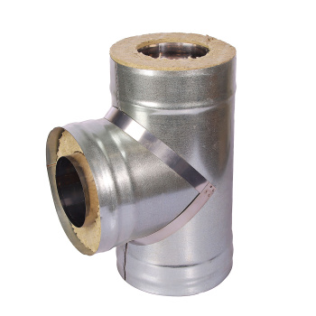 Тройник-сэндвич 90* d.115х200 нерж/оцин 0,5мм/0,5мм AISI 439 *1