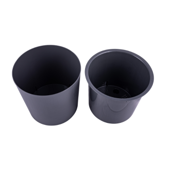 Кашпо пластм. "Genius"  3,9л d верха 182мм h180мм со вставкой Серый 76505*1/18