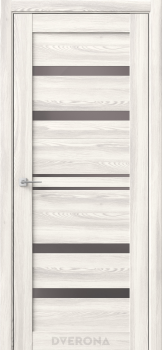 Дверь межкомнатная остекленная ЦАРГИ ПВХ Тампа Ривьера Айс/графит 600мм Аркада*1