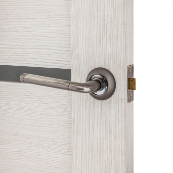 Дверное полотно остекленное 2000х600х36 мм BROZEX-WOOD Comfort-2, лиственница беленая 3D