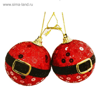 Набор для творчества - создай елочное украшение  "Шарики с пайетками", набор 2 шт   4304426